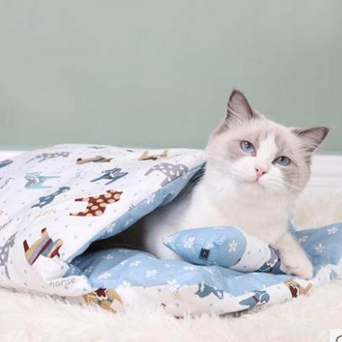 딩동펫 고양이 숨숨 이불세트, 조랑말