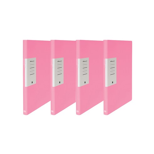 글로시 페이퍼 레버화일 A4, 4개, 분홍