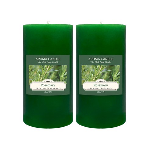 더허브샵 아로마 향초 570g, 로즈마리, 2개