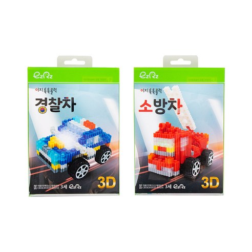 이지피아 이지툭툭블럭 교통 2종, 경찰차, 소방차