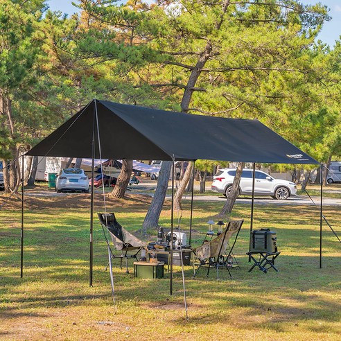 브리즈문 4중 블랙코팅 립스탑 300D 렉타 타프 그늘막 리뷰