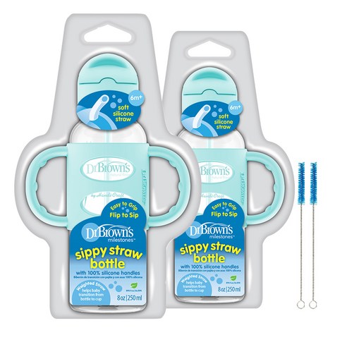 닥터브라운 내로우 시피 빨대컵 250ml x 2p, 2개, 그린