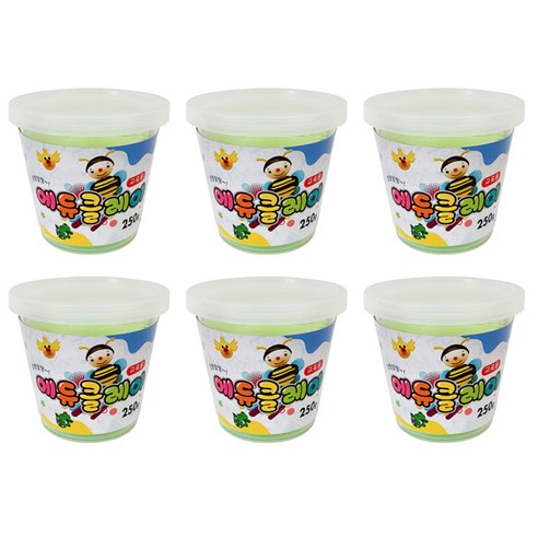 토단교재 에듀클레이 6p, 연한연두, 250g, 6개
