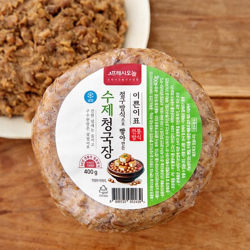 프레시오늘 이쁜이표 전통 방식 절구 방식으로 빻아 만든 수제 청국장, 400g, 1개