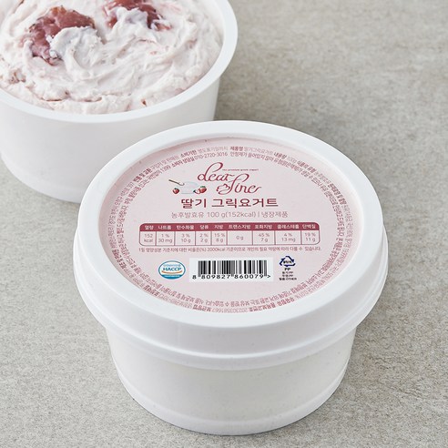 디어파인 딸기 그릭요거트, 100g, 2개