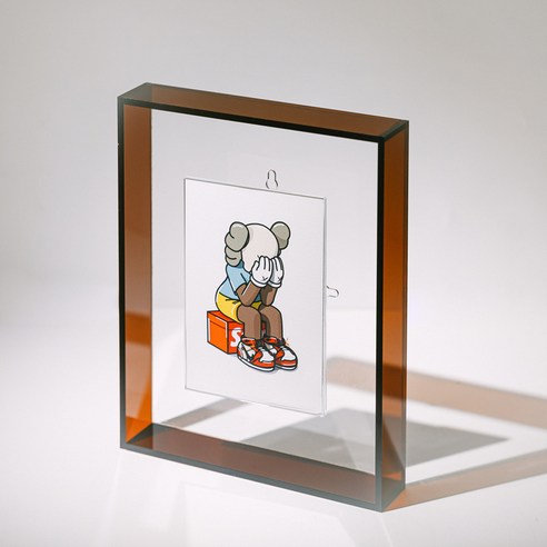 라이프핏 다용도 거실 그림 심플 아크릴 액자 프레임, 브라운