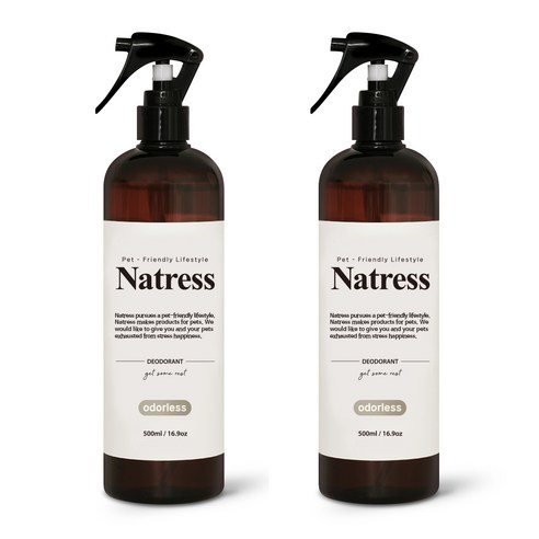 나트리스 강아지 살균 탈취제 무향, 500ml, 2개