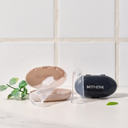 부드럽고 안전한 아기 첫 칫솔, 마더케이 손가락 칫솔