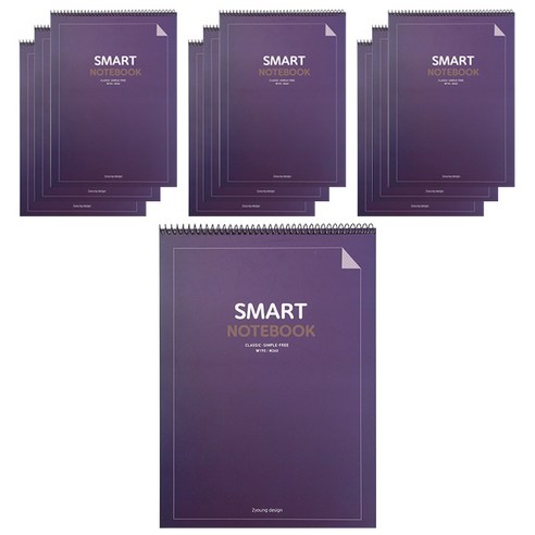 투영디자인 1500 상철 스마트 유선노트, 네이비, 10개