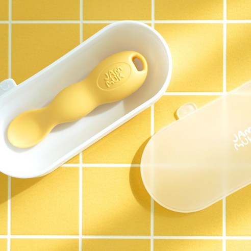 엄마의 사랑으로 만든 안전한 첫 식사, 잼먹 실리콘 땅콩 이유식 스푼