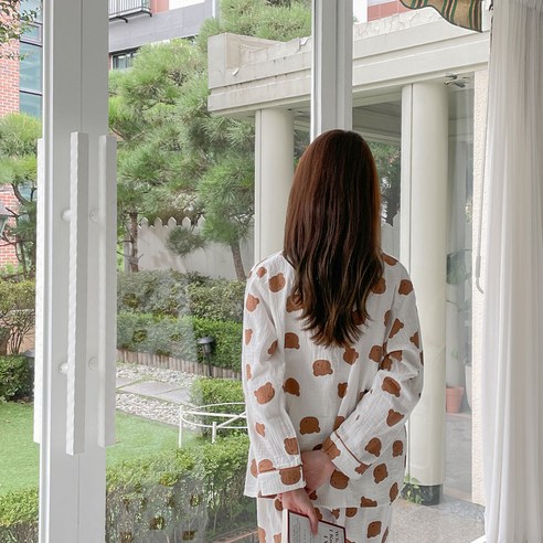 女 時尚 睡衣 上下 套裝 成年女性 成年女性 女裝 女人 女士 女士 家居服 四個季節