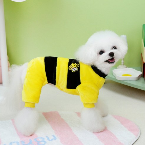 파스텔펫 반려동물 꿀벌 극세사 올인원, M, 1개