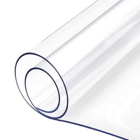 예피아 모서리라운딩 PVC 매트, 투명, 폭 90cm x 길이 90cm x 두께 1mm