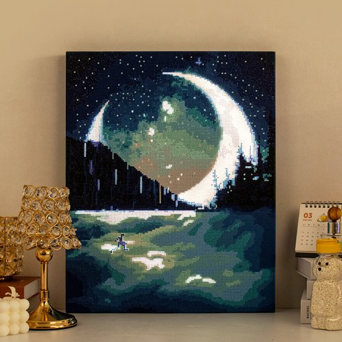 아트조이 DIY LED 캔버스형 보석십자수 40 x 50 cm, 구름 속을 달리며, 1개