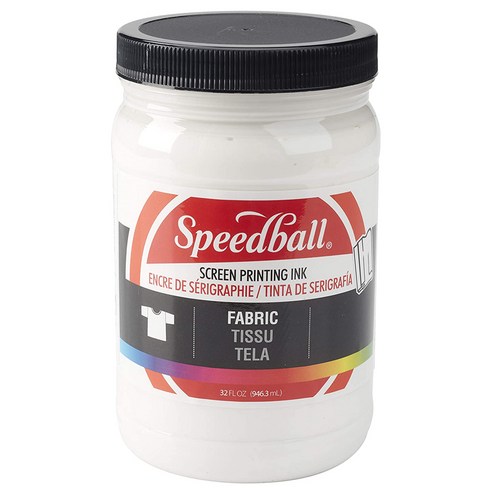 스피드볼 패브릭 실크스크린 잉크, White, 946.3ml