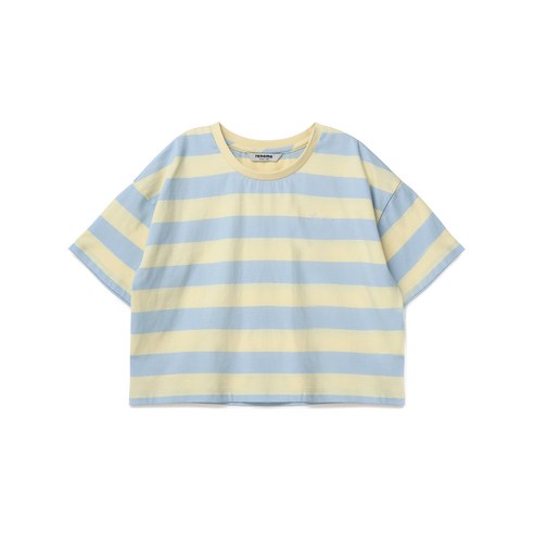 레노마키즈 여아용 보더 S T 박시핏 크롭 티셔츠 R2322T179