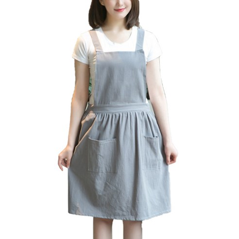 데이소이 사랄라한 디자인 모음 앞치마, 셔링 그레이