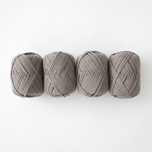 슬로우모먼츠 쫀드기얀 뜨개질 100g x 4p, 그레이베이지