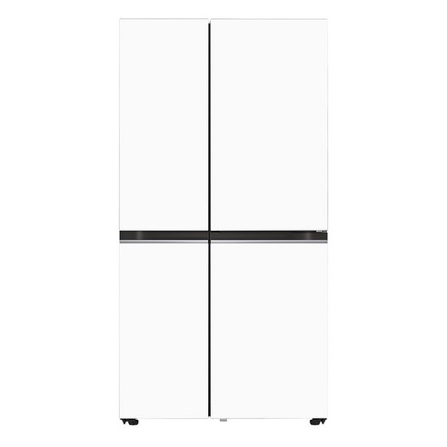   LG전자 디오스 오브제컬렉션 빌트인타입 매직스페이스 양문형 냉장고 메탈 652L 방문설치, S634MHH30Q, 크림화이트 + 크림화이트