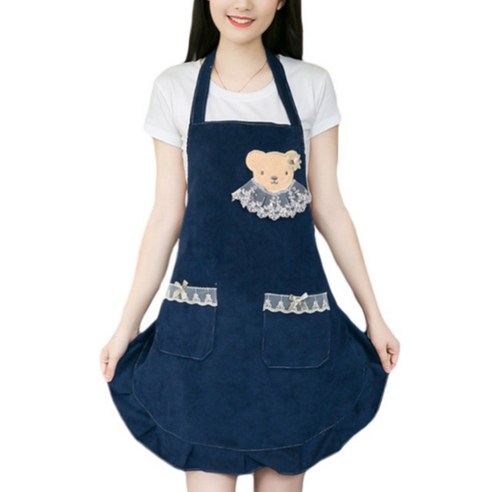 데이소이 사랄라한 디자인 모음 앞치마, 베어 네이비