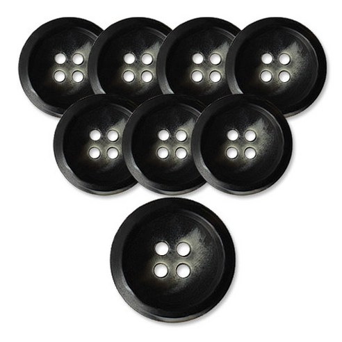 동대문단추왕 고급 무광 코트 가디건 단추 18mm, 블랙코트라, 8개