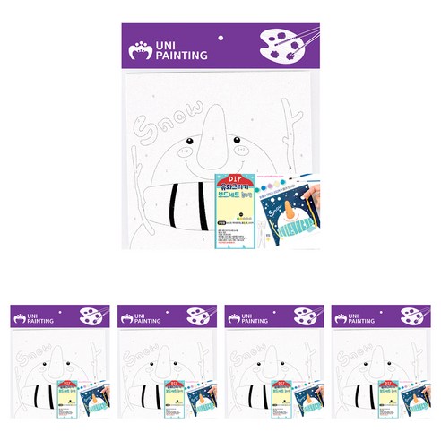 유니아트 DIY 유화그리기보드 세트, 눈사람, 5세트