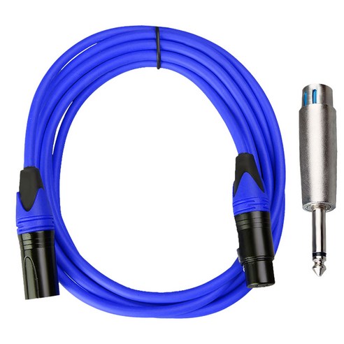 유트렌드 양캐논 5.5 마이크 XLR 케이블 3m, 블루, XL55