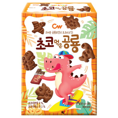 청우식품 초코먹은 공룡, 60g, 1개