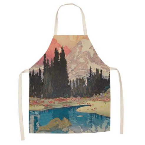 에이홉 풍경 일러스트 앞치마 68 x 55 cm, IT-35, 1개