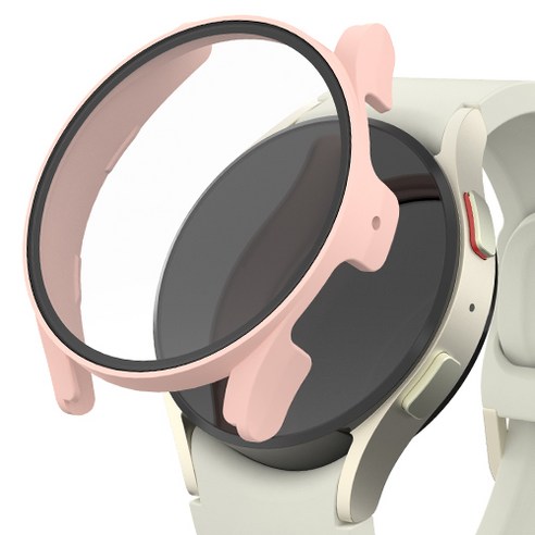 신지모루 9H 풀커버 일체형 SF코팅 스마트워치 케이스, 핑크 샌드