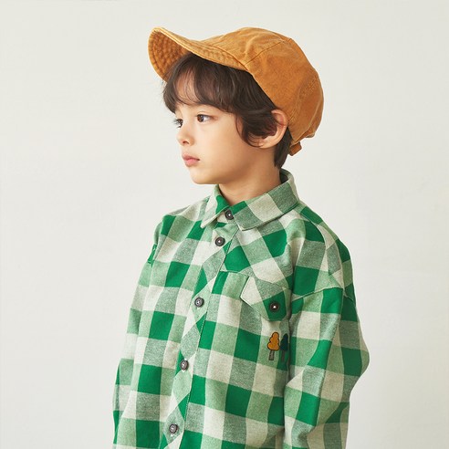 마이리틀스타 여아용 트리 체크 셔츠
