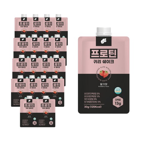 논앤밭위드 프로틴 귀리쉐이크 딸기맛, 30g, 20개