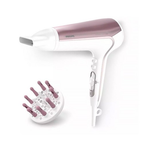 필립스 스마트 케어 헤어 드라이기 BHD186/09 2200W, 퍼플 + 화이트