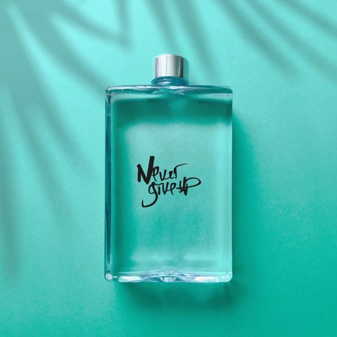 슬림 사각보틀, 5 naver give up(투명), 500ml, 1개