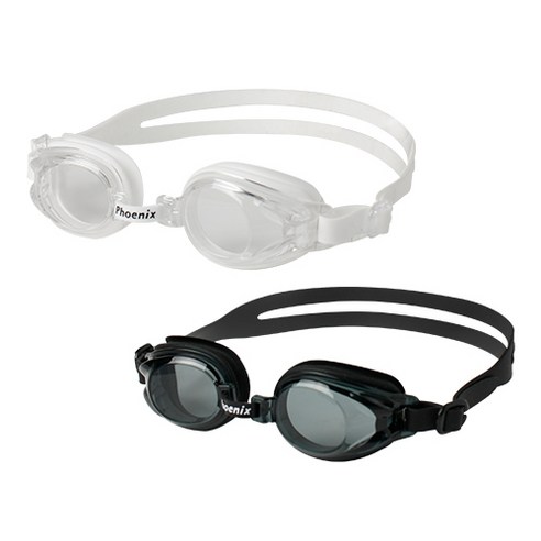 피닉스 아동용 노미러 수경 PN-509J, 화이트 + 블랙, 1세트