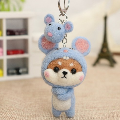 Healingcare 펠트 실 바늘 DIY 세트, 1세트, 01 쥐