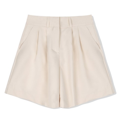 안스브라운 여성용 아코 핀턱 5부 반바지 RDO_6001