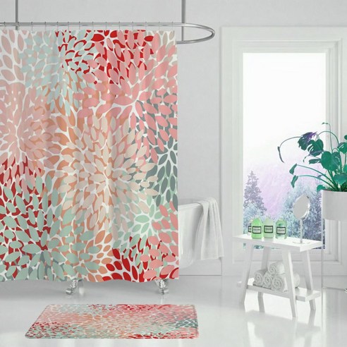 단델리온 컬러 파티션 욕실 샤워커튼 A02 180 x 150 cm, 1개