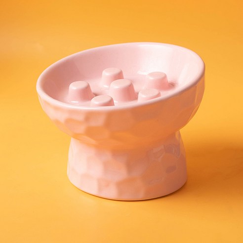 파스텔펫 반려동물 급체방지 세라믹 식기 FREE(14.8 x 11 cm), 핑크, 1개