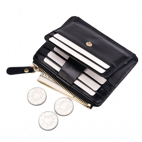 가죽지퍼 카드지갑