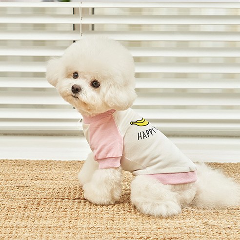 BABYDOG 반려동물 바나나 티셔츠 DT030, 핑크