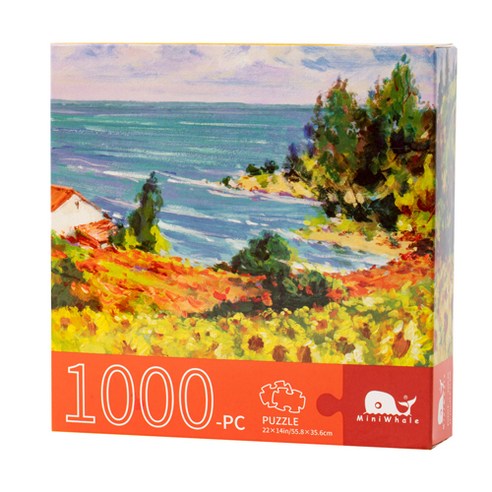미니웨일 세계 풍경 유화 직소 퍼즐, 1000피스, 강, 1개