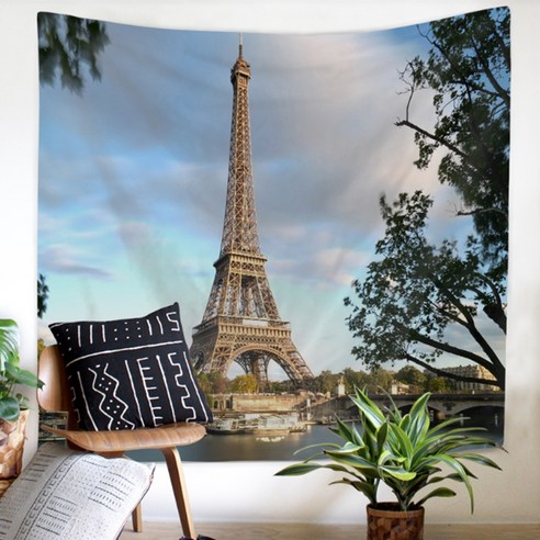 알로데 북유럽 파리 에펠 탑 풍경 패브릭 포스터 플란넬, NO 08