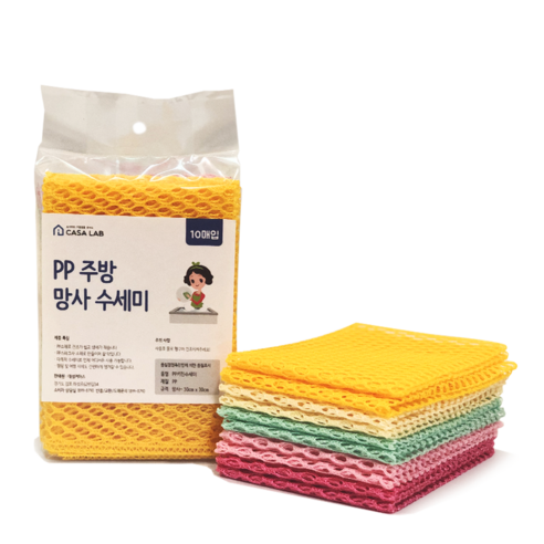 까사랩 PP 망사 수세미, 10개입, 1개