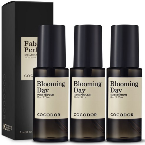 코코도르 룸 앤 패브릭 퍼퓸 섬유탈취제 블루밍데이, 80ml, 3개