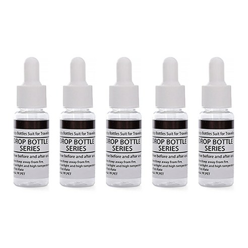 투명 스포이드 에센스 공병 15ml, 5개, 혼합색상