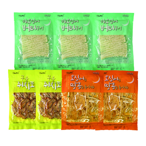 더먹다 자연오감 맥반석 오징어 3p + 왕오징어 구이 2p + 구운 쥐치포 2p, 1세트