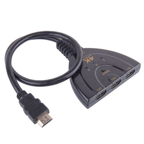 셀인스텍 4K HDMI 3TO1 케이블 일체형 선택기: 간결하고 편리한 홈 엔터테인먼트 경험