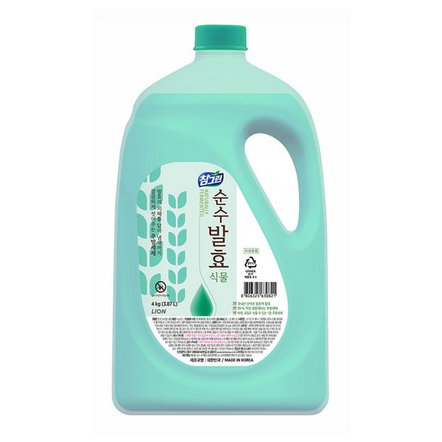 참그린 순수발효 식물 주방세제, 3.87L, 1개