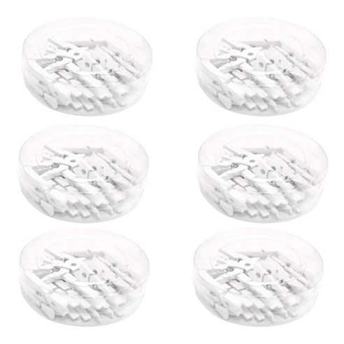 나무집게 20p, 화이트, 6개